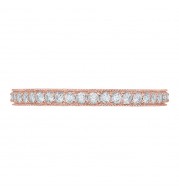 Shah Luxury 14K Rose Gold Round Diamond Eternity Wedding Band