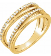 14K Yellow 1/4 CTW Diamond Ring
