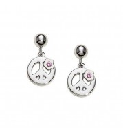 Sterling Silver Sapphire Peace earrings