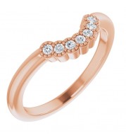 14K Rose 1/10 CTW Diamond Matching Band