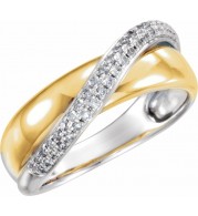14K Yellow & White  1/5 CTW Diamond Ring