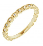 14K Yellow .08 CTW Diamond Anniversary Band