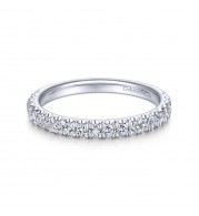 Gabriel & Co. 14k White Gold Contemporary Anniversary Wedding Band