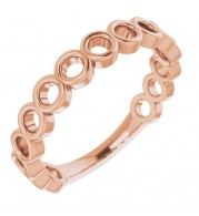 14K Rose Stackable Ring