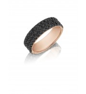 Henri Daussi 7mm Men's Wedding Band MB7 18k Gold Rose 3.80 Ctw.