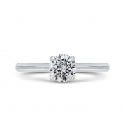 Shah Luxury 14K White Gold Solitaire Engagement Ring (Semi-Mount)