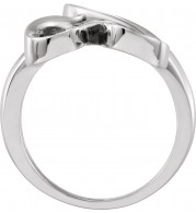 14K White Freeform Ring
