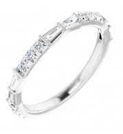 14K White 3/8 CTW Diamond French-Set Anniversary Band