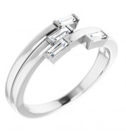 14K White 1/4 CTW Diamond Geometric Ring