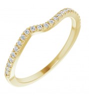 14K Yellow 1/10 CTW French-Set Matching Diamond Band