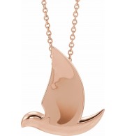 14K Rose Holy Spirit Dove 16-18 Necklace