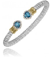 Vahan 14k Gold & Sterling Silver London Blue Topaz Bracelet