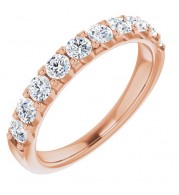 14K Rose 3/4 CTW Diamond Anniversary Band