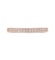 Shah Luxury 14K Rose Gold Round Diamond Wedding Band