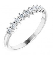 Platinum 1/4 CTW Diamond Nine-Stone Anniversary Band