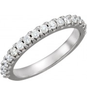 14K White 1/2 CTW Diamond Band