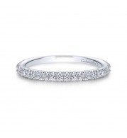 Gabriel & Co. 14k White Gold Contemporary Anniversary Wedding Band