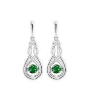 Gems One Silver (SLV 995) Diamond Rhythm Of Love Fashion Earrings - 5/8 cts