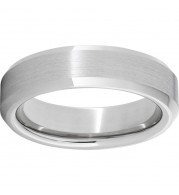 Serinium Beveled Edge Band with Satin Finish