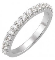 14K White 1/2 CTW Diamond Band