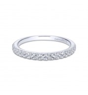 Gabriel & Co. 14k White Gold Contemporary Anniversary Wedding Band