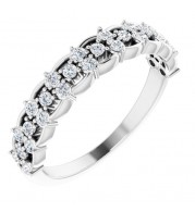14K White 3/8 CTW Diamond Anniversary Band