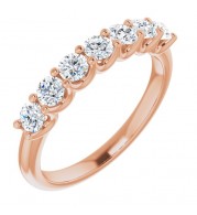 14K Rose 1/2 CTW Diamond Anniversary Band