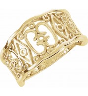 14K Yellow Freeform Remount Ring