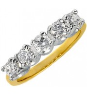 14K Yellow 1 CTW Diamond Anniversary Band