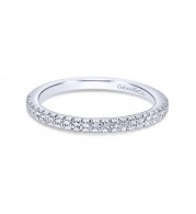 Gabriel & Co. 14k White Gold Contemporary Anniversary Wedding Band