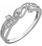 14K White 1/10 CTW Diamond Anniversary Band