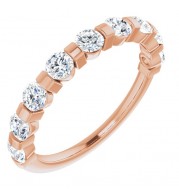 14K Rose 9/10 CTW Diamond Anniversary Band