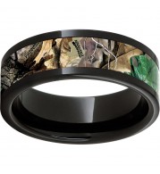 Black Diamond Ceramic Pipe Cut Band with Realtree Timber Inlay