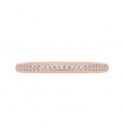 Shah Luxury Round Diamond Eternity Wedding Band In 14K Rose Gold