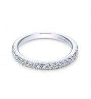 Gabriel & Co. 14k White Gold Contemporary Anniversary Wedding Band