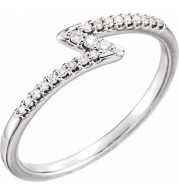 14K White 1/8 CTW Diamond Stackable Ring