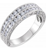 14K White 3/4 CTW Diamond Anniversary Band