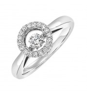 Gems One 10KT White Gold & Diamond Rhythm Of Love Fashion Ring  - 1/4 ctw