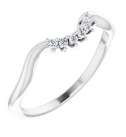 14K White .05 CTW Diamond Matching Band