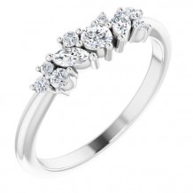 Platinum 1/3 CTW Diamond Multi-Shape Ring