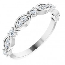 14K White 1/3 CTW Diamond Anniversary Band