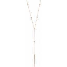 14K Rose 1/3 CTW Diamond Y 15-17 Necklace