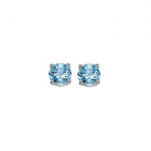 Gems One 14Kt White Gold Blue Topaz (1/2 Ctw) Earring