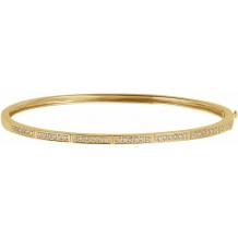 14K Yellow 1/3 CTW Diamond Bangle Bracelet