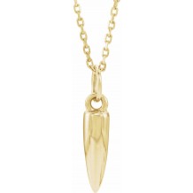 14K Yellow Geometric 16-18 Necklace