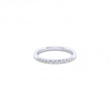 Gabriel & Co. 14k White Gold Contemporary Diamond Wedding Band