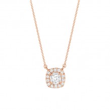 Henri Daussi 18k Rose Gold Diamond Pendant