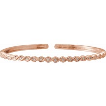 14K Rose 1/6 CTW Diamond Stackable Bangle Bracelet