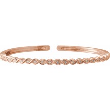 14K Rose 1/6 CTW Diamond Stackable Bangle Bracelet