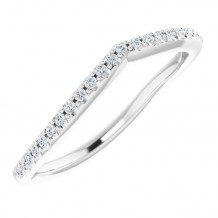 14K White 1/8 CTW Diamond Matching Band